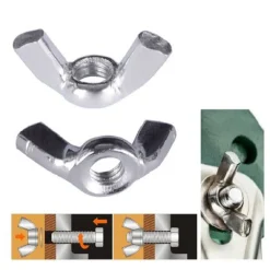 SET 5 PEZZI DADI DI SERRAGGIO DADO CON ALETTE FILETTATURA M10 FISSAGGIO 93330