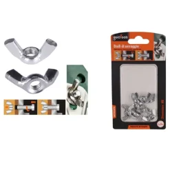 SET 9 PEZZI DADI DI SERRAGGIO DADO CON ALETTE FILETTATURA M8 FISSAGGIO 93329