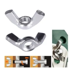 SET 9 PEZZI DADI DI SERRAGGIO DADO CON ALETTE FILETTATURA M8 FISSAGGIO 93329