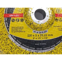 SET 5 PEZZI DISCO PER METALLO SBAVATURA D.230 X 3 MM FORO 22,23MM SMERIGLIATRICE