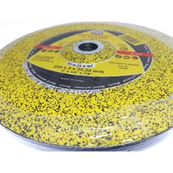 SET 5 PEZZI DISCO PER METALLO SBAVATURA D.230 X 3 MM FORO 22,23MM SMERIGLIATRICE