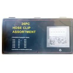 SET 26 PEZZI FASCETTE STRINGITUBO IN ACCIAIO ASSORTIMENTO TUBI TUBO MORSETTI