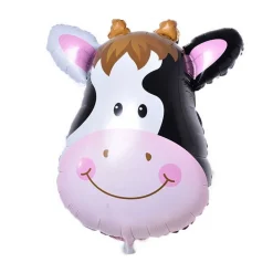 SET 2 PEZZI FESTONI PALLONCINI PALLONCINO MUCCA 77.5X89 CM ELIO COMPLEANNO FESTE