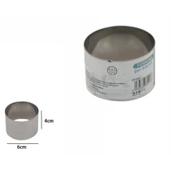 SET 12 PEZZI FORME FORMINA STAMPI PER DOLCI TORTE BISCOTTI ROTONDE 6 X 4CM 60416