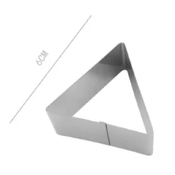 SET 6 PEZZI FORME STAMPI STAMPO PER DOLCI TORTE BISCOTTI TRIANGOLARI 6X4CM 98922