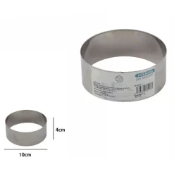 SET 12 PEZZI FORMINA FORME STAMPI PER DOLCI TORTE BISCOTTI ROTONDE 10X4 CM 60418