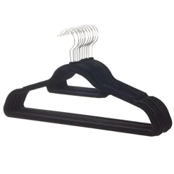 SET 6 PEZZI GRUCCIA GRUCCE IN VELLUTO APPENDI ABITI CAMICIE VESTITI SALVASPAZIO