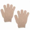 SET 2 PEZZI GUANTI DI CRINE PER DOCCIA BAGNO ESFOLIANTE PELLE CORPO ROSA 79721