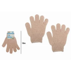 SET 2 PEZZI GUANTI DI CRINE PER DOCCIA BAGNO ESFOLIANTE PELLE CORPO ROSA 79721