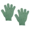 SET 2 PEZZI GUANTI DI CRINE PER DOCCIA BAGNO ESFOLIANTE PELLE CORPO VERDE 79722