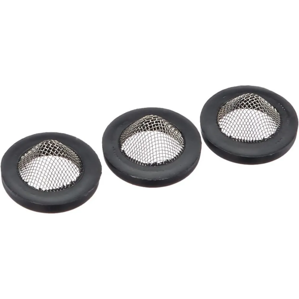 SET 8 PEZZI GUARNIZIONI IN GOMMA NERA CON FILTRO A RETE 27MM RUBINETTO TUBO 52447