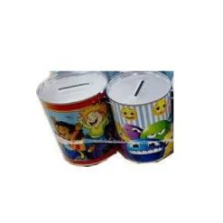 SET 24 PEZZI MINI SALVADANAI IN LATTA PORTA MONETE BANCONOTE SOLDI 9X11CM 500039