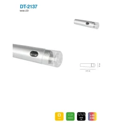 SET 3 PEZZI MINI TORCIA LED SMD 12 CM TASCABILE PORTATILE PER CAMPEGGIO DT-2137