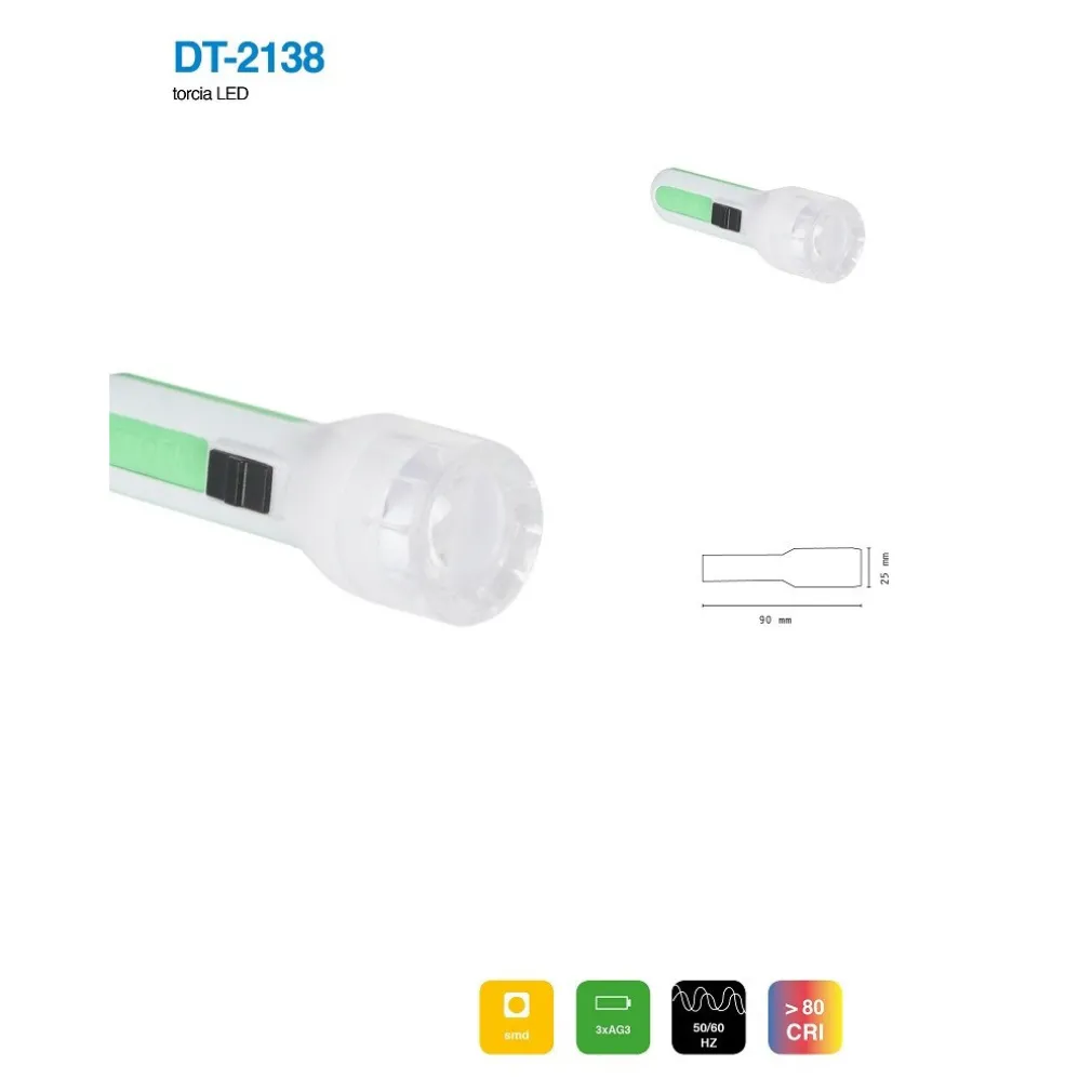 SET 4 PEZZI MINI TORCIA LED SMD TASCABILE PORTATILE RESISTENTE CAMPEGGIO DT-2138