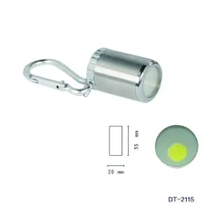 SET 2 PEZZI MINI TORCIA TORCE PORTACHIAVI A LED COB TASCABILE ALLUMINIO DT-2115