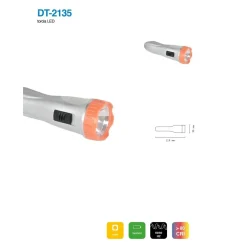 SET 3 PEZZI MINI TORCIA TORCETTE LED SMD TASCABILE PORTATILE VARI COLORI DT-2135