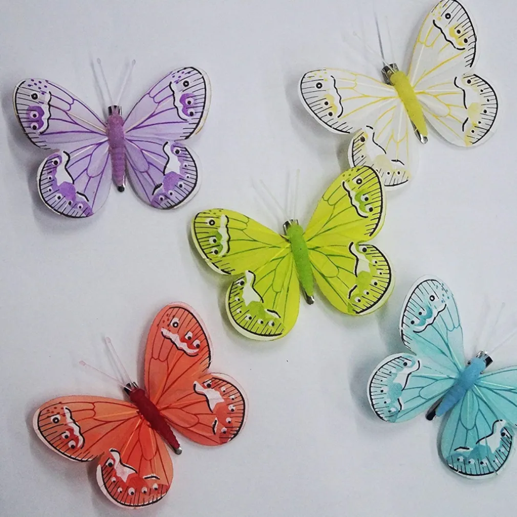 SET 6 PEZZI MOLLETTA MOLLETTINA FARFALLA 10CM FARFALLE BOMBONIERE BIGLIETTI