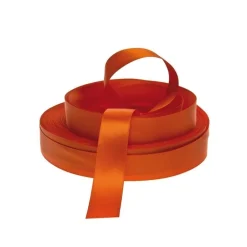 SET 6 PEZZI NASTRO DI RASO ARANCIONE 2CMX25M BOMBONIERE REGALI