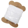 SET 3 PEZZI NASTRO PAILLETTES BIANCO 3 METRI CC6826 FASCIA GLITTER CUCITO SARTA