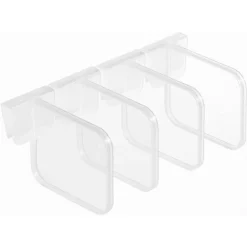 SET 4 PEZZI ORGANIZZATORI DIVISORI SCOMPARTI IN PLASTICA PER FRIGORIFERO CUCINA