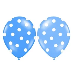 SET 240 PEZZI PALLONCINI COLORE BLU POIS FESTE COMPLEANNI PARTY BAMBINI