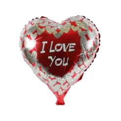 SET 4 PEZZI PALLONCINI CUORI I LOVE YOU GONFIABILI ADDOBBI SAN VALENTINO FESTA
