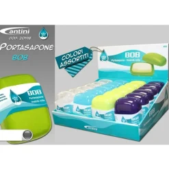 SET 24 PEZZI PORTASAPONE BOB CONTENITORE PLASTICA SAPONE COLORATO
