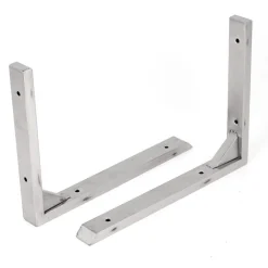 SET 2 PEZZI REGGIMENSOLA SUPPORTO STAFFA REGGI MENSOLA IN ACCIAIO MISURA 10"