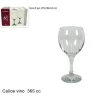 SET 6 PEZZI SERVIZIO BICCHIERI CALICI CALICE MISKET IN VETRO 365CC BEVANDE VINO