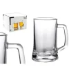 SET 4 PEZZI SERVIZIO BOCCALI BICCHIERI PER BIRRA IN VETRO 43 CL