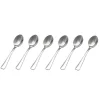 SET 6 PEZZI SERVIZIO CUCCHIAINI DA TE CAFFÈ GELATO ZUCCHERO POSATE IN ACCIAIO