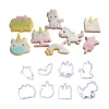 SET 2 PEZZI STAMPI STAMPINI SUGARBELLE FORMINE UNICORNO NUVOLA TONDO CANE DOLCE