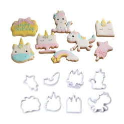 SET 2 PEZZI STAMPI STAMPINI SUGARBELLE FORMINE UNICORNO NUVOLA TONDO CANE DOLCE