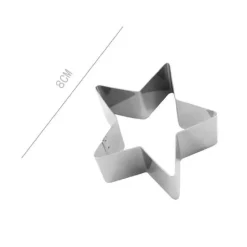 SET 3 PEZZI STAMPO FORME PER DOLCI TORTE BISCOTTI STAMPI FORMA STELLA 8 CM 98938