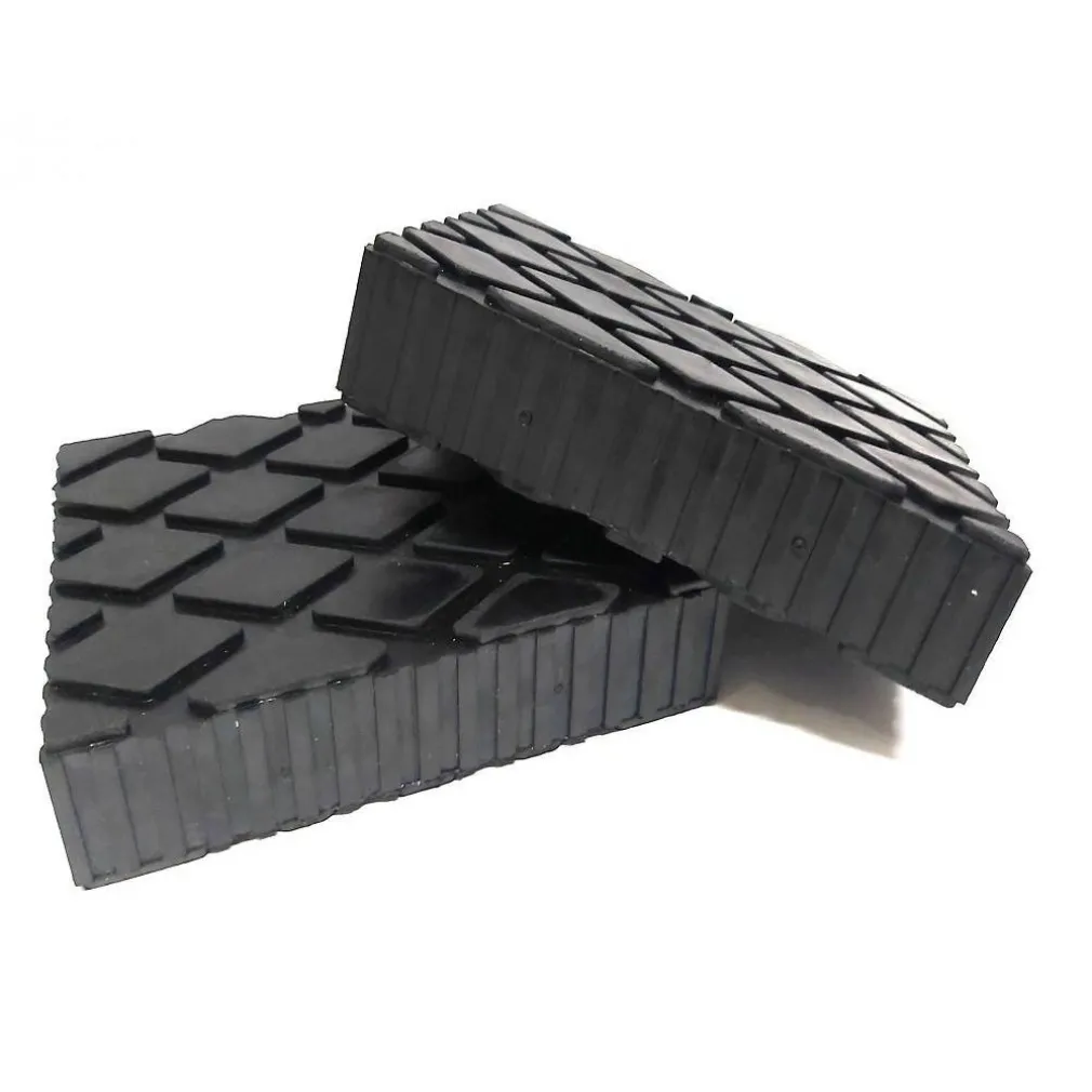 SET 2 PEZZI TAMPONI IN GOMMA PER PONTI SOLLEVATORI TAMPONE 16 X 12 X 5 CM