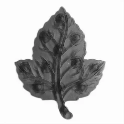 SET 4 PEZZI TAPPETINI ANTISCIVOLO FOGLIA PER DOCCIA VASCA CON VENTOSA NERO 69766