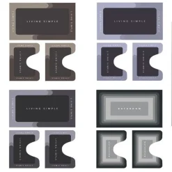 SET 3 PEZZI TAPPETINO DA BAGNO MAGICO SUPER ASSORBENTE AD ASCIUGATURA RAPIDA WC