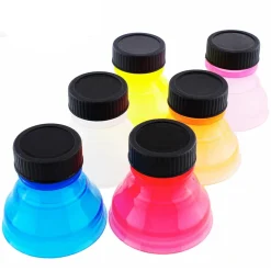 SET 6 PEZZI TAPPI PER LATTINE ADDATTATORE LATTINA IN BOTTIGLIA UNIVERSALE COLORI