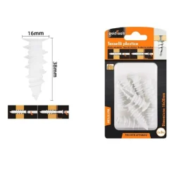 SET 8 PEZZI TASSELLI IN PLASTICA TASSELLO FISCHER FISSAGGIO VITI 16 X 38MM 57184