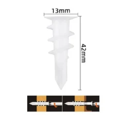 SET 15 PEZZI TASSELLI IN PLASTICA TASSELLO FISCHER FISSAGGIO VITI 13X42 MM 57179