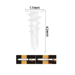 SET 8 PEZZI TASSELLI IN PLASTICA TASSELLO FISCHER FISSAGGIO VITI 17X42 MM 57185