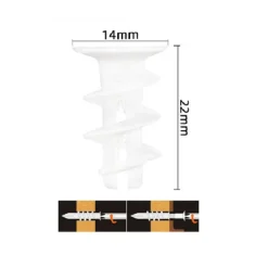 SET 12 PEZZI TASSELLI IN PLASTICA TASSELLO FISCHER FISSAGGIO VITI 14X22 MM 57186