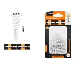 SET 8 PEZZI TASSELLI IN PLASTICA TASSELLO FISCHER FISSAGGIO VITI 13 X 40MM 57181