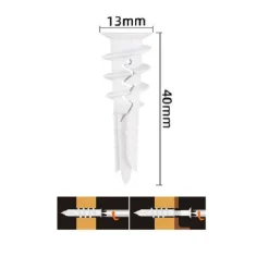 SET 8 PEZZI TASSELLI IN PLASTICA TASSELLO FISCHER FISSAGGIO VITI 13 X 40MM 57181