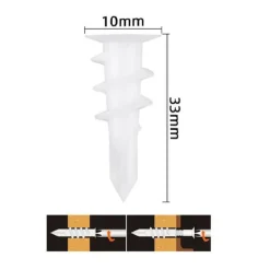 SET 20 PEZZI TASSELLI IN PLASTICA TASSELLO FISCHER FISSAGGIO VITI 10X33MM 57178