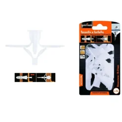 SET 10 PEZZI TASSELLI TASSELLO A FARFALLA ESPANSIONE A MOLLA 10-31 MM VITI 57174