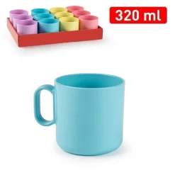 SET 2 PEZZI TAZZA LATTE DINO SWEET TAZZONI DA 320ML IN PLASTICA COLORATA 12192J9
