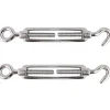 SET 2 PEZZI TENDITORE A VITE CON GANCIO ED OCCHIELLO ACCIAIO 6MM