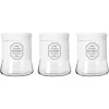 SET 3 PEZZI TRIS BARATTOLI IN VETRO LATTA CONTENITORI 14 CM COLORE BIANCO 703244