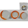 SET 18 PIATTI DI CERAMICA PIANI FONDI FRUTTA PIATTO PORTATA LINEA LUNA ARANCIONE